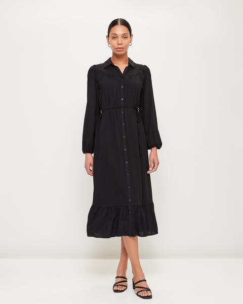 Long Sleeve Button Through Dress - Preview | Target Australia