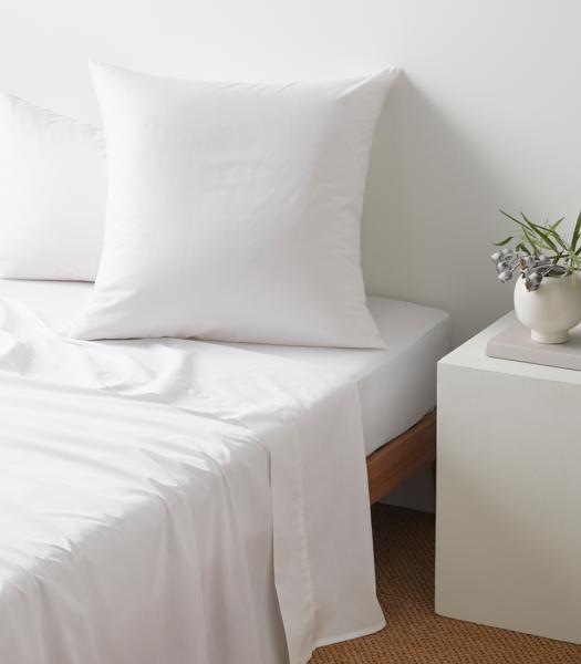 Australian Cotton 250 Thread Count European Pillowcases 2 Pack White