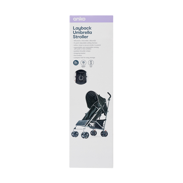 Layback umbrella clearance stroller