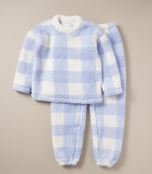 Tuopuda Teddy Fluffy Sherpa Tweedelige Pyjama Set Knopen Fleece Top en Tuopuda Teddy Fluffy Sherpa Tweedelige Pyjama Set Knopen Fleece Top en