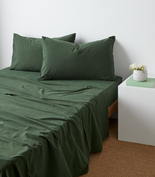 Arlo Stonewash Sheet Set - Leaf Green | Target Australia