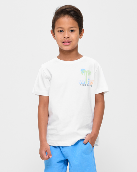 Organic Cotton Print T-shirt - White This Is The Life | Target Australia