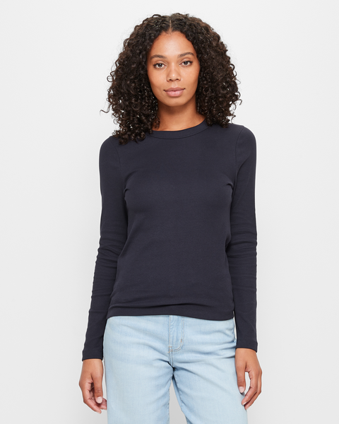 Australian Cotton Long Sleeve Rib Layering T-Shirt | Target Australia