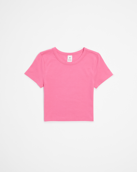 Printed Crop Baby Tee - Ocean Honey