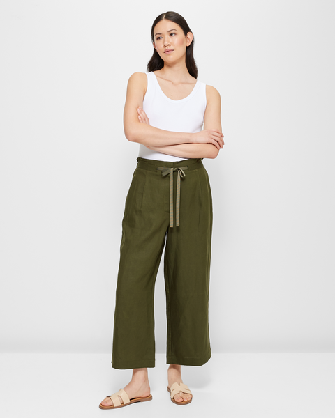 Paperbag Tie Waist Culotte Pants | Target Australia