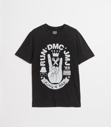 RUN DMC KING OF ROCK Tシャツ XL 古着 RUN DMCプリントTシャツ黒・KING OF ROCK XLサイズ - 古着