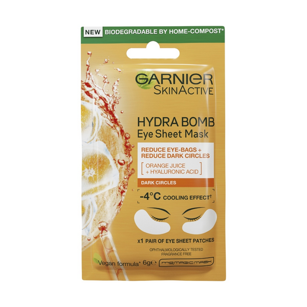 Garnier SkinActive Hydra Bomb Eye Sheet Mask 6g - Orange Juice ...