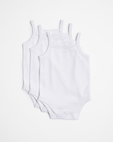 3 Pack Baby Organic Cotton Strappy Bodysuit Target Australia