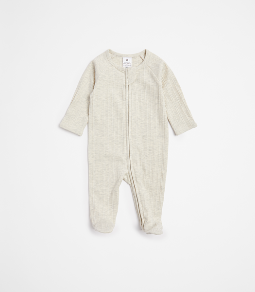 Baby Organic Cotton Rib Zip Coverall | Target Australia