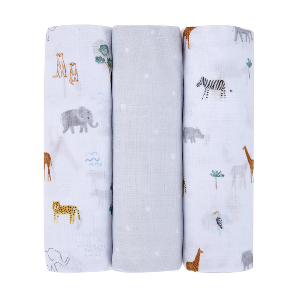 Large Organic Cotton Muslin Wraps, 3 Pack - Anko | Target Australia