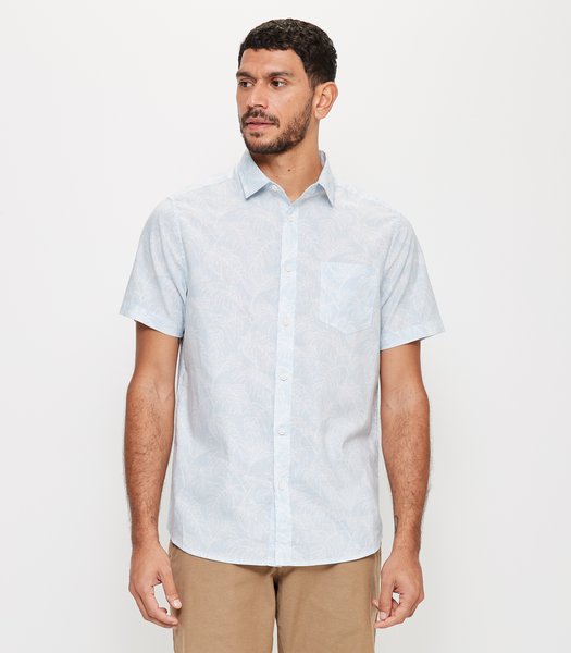 Short Sleeve Linen Blend Shirt | Target Australia