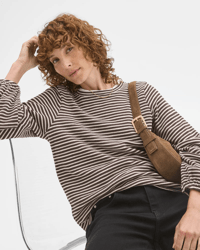 Brunette/Cloud Dancer Stripe