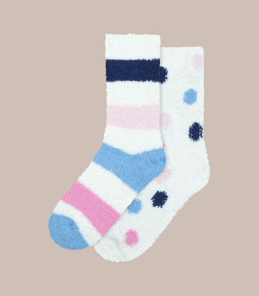 Womens 2 Pack Heat Bods Cosy Crew Bed Socks - Underworks | Target Australia