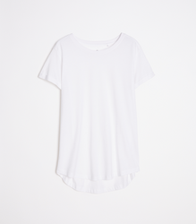 Cotton/Modal Relaxed Crew T-Shirt - White