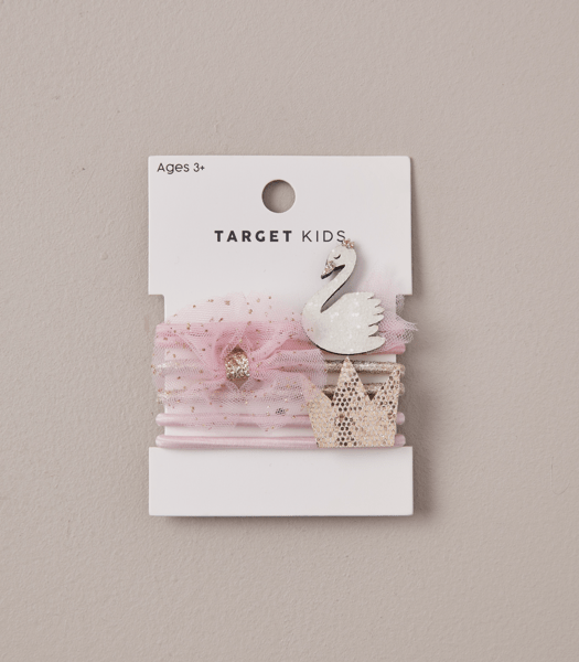 6 Pack Swan Princess Hair Elastics Target Australia