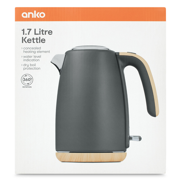 Grey Kettle 1.7L Anko Target Australia