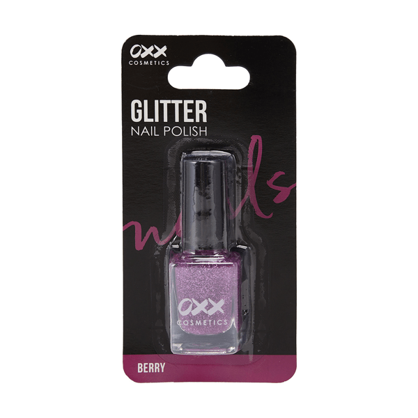 Glitter Nail Polish, Berry OXX Cosmetics Target Australia