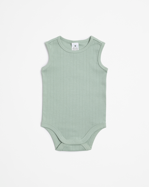 Organic Cotton Short Sleeves Baby Pointelle Bodysuit Ecru main image 0