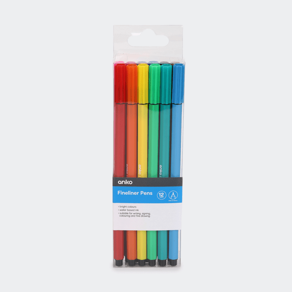 Fineliner Pens 12 Pack Anko Target Australia