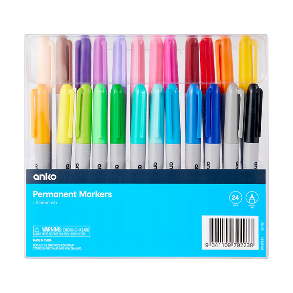 Permanent Markers, 24 Pack - Anko | Target Australia