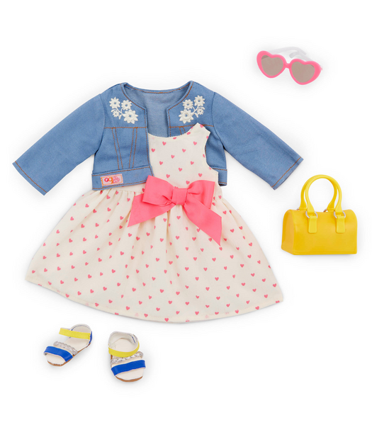 Our Generation - Bright As The Sun Jacket & Dress Outfit for 46cm Doll ...