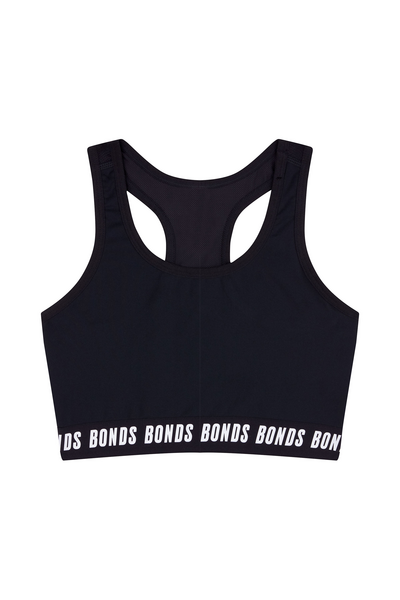 Bonds Girls Racer Back Crop - Black | Target Australia