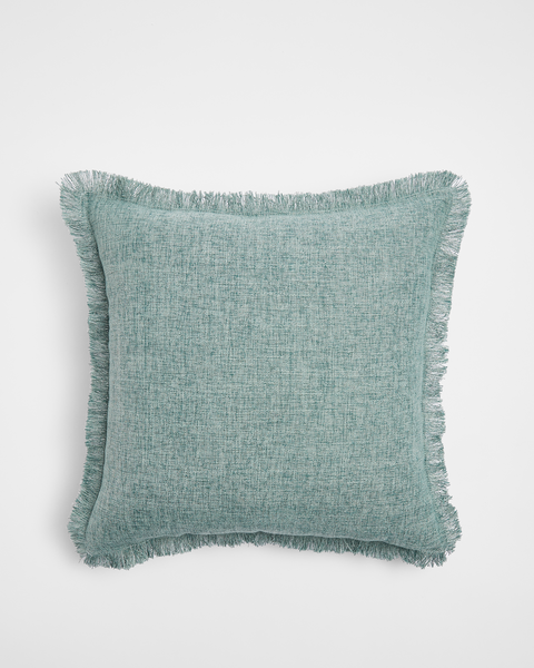 Ellerie Fringe Cushion - Green | Target Australia