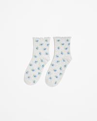 Grey Marle Blue Ditsy Floral
