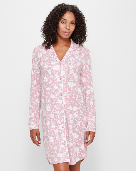 Soft Comfort Bamboo Sleep Nightie - Binny Floral Pink | Target Australia