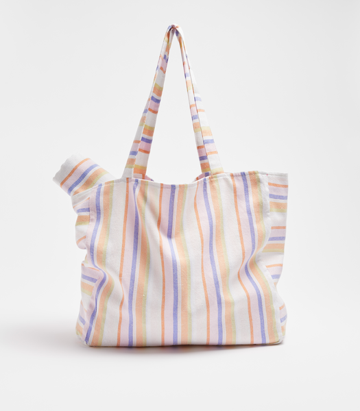 Striped Tote Bag with Towel | Target Australia