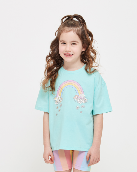 Rainbow Stripe Cotton Pyjama Set | Target Australia