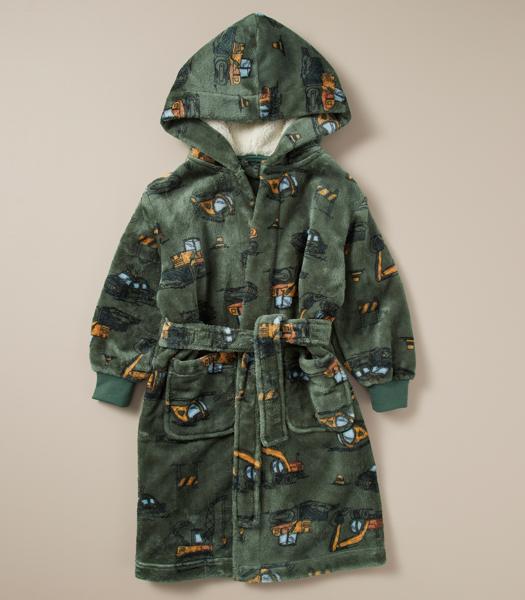Kids Construction Fleece Dressing Gown Target Australia