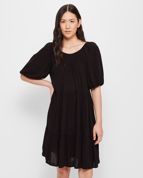 Crinkle Gathered Neck Mini Dress | Target Australia