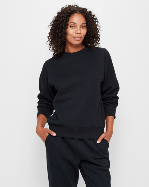 Active Fleece Relaxed Crew Jumper Target Australia
