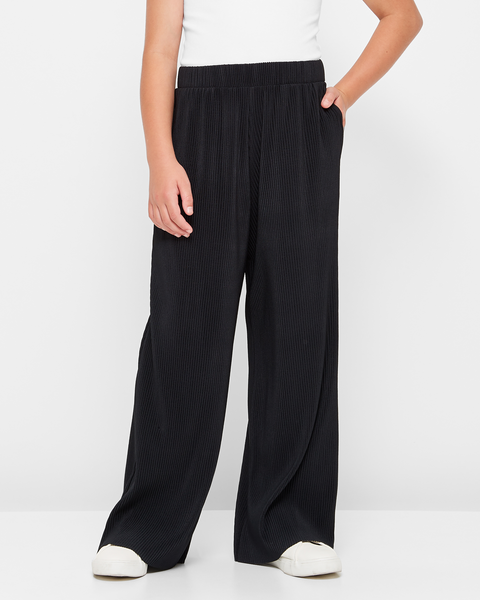 Knit Plisse Wide Leg Pant | Target Australia