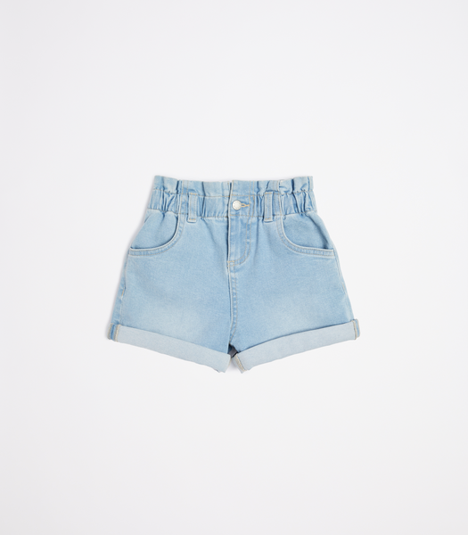 Denim Paperbag Waist Pull On Shorts | Target Australia