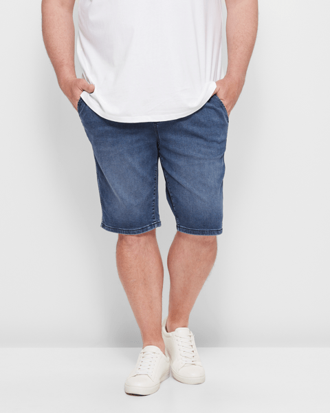 Man Plus Knit Denim Shorts Target Australia