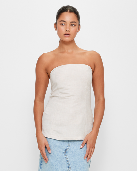 European Linen Blend Bandeau Corset Top - Lily Loves | Target Australia