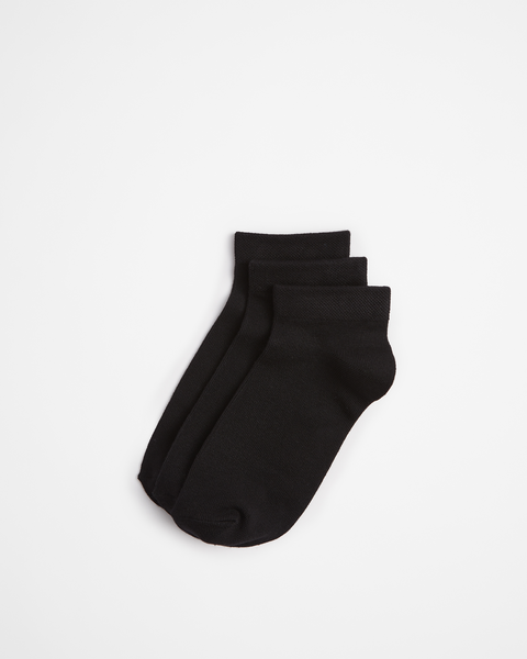 3 Pack Bamboo Low Cut Socks - Black | Target Australia