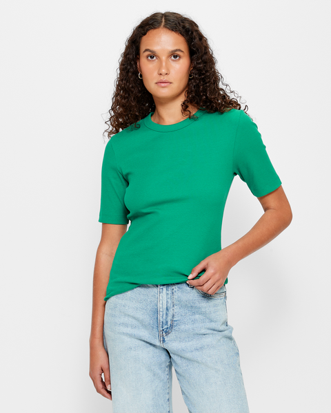 Australian Cotton Rib Layer T-Shirt | Target Australia
