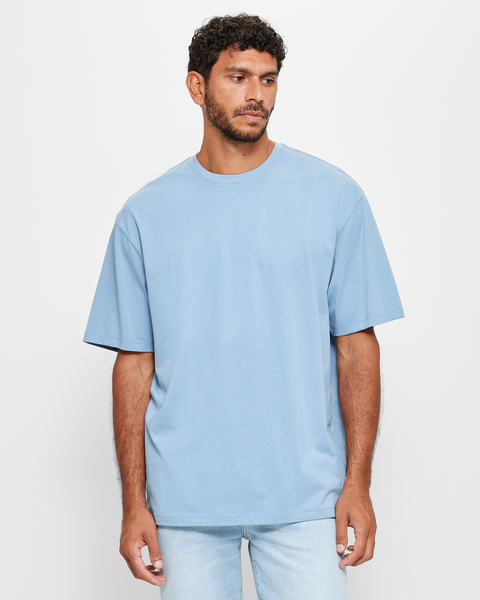 Australian Cotton Oversized T-Shirt - Faded Denim | Target Australia