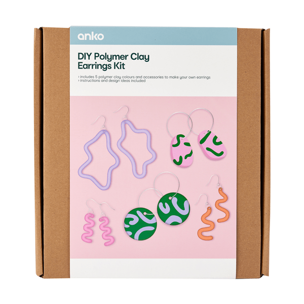 DIY Polymer Clay Earrings Kit Anko Target Australia