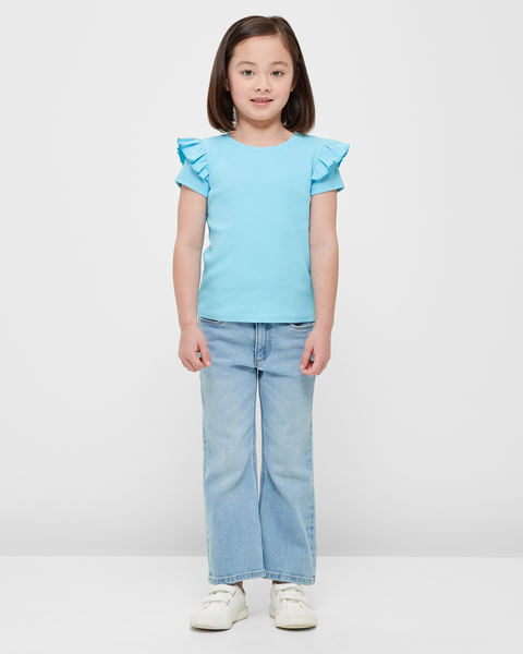 Rib Frill Sleeve T-shirt | Target Australia