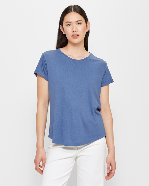 Cotton/Modal Relaxed Crew T-Shirt | Target Australia