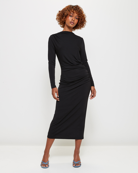 Petites Long Sleeve Drape Midi Dress - Dannii Minogue | Target Australia