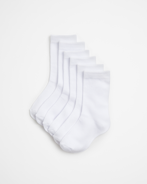 Maxx School Crew Socks 6 Pack - White | Target Australia