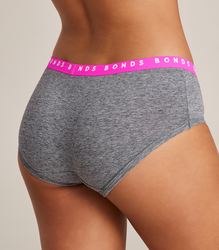 4 X Bonds Hipster Boyleg Briefs Womens Underwear - Grey - Onceit