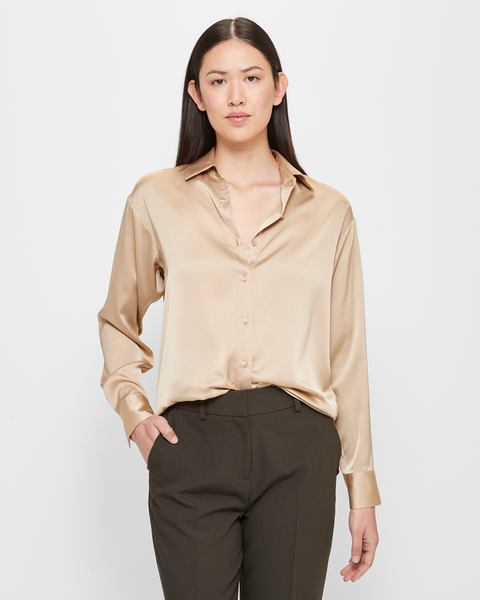 Long Sleeve Satin Shirt - Preview | Target Australia