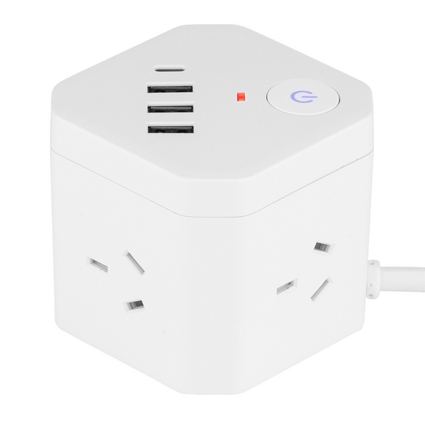 Arlec 4 Outlet Power Cube With 4 Usb Ports Target Australia