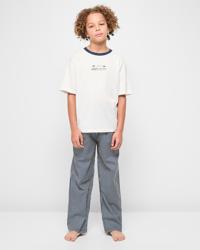 Gaming White/Navy Stripe
